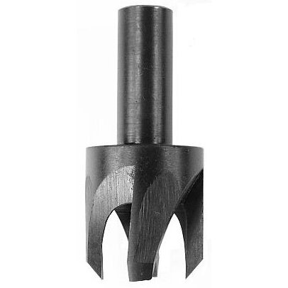 W.L. Fuller 11681000  1" Standard Type Four Flute Plug Cutter with 1/2" Shank