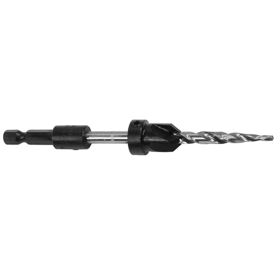 W.L. Fuller C7HT  5/32" Taper Point Drill Bit with Countersink and 1/4" Quick Change Hex Shank