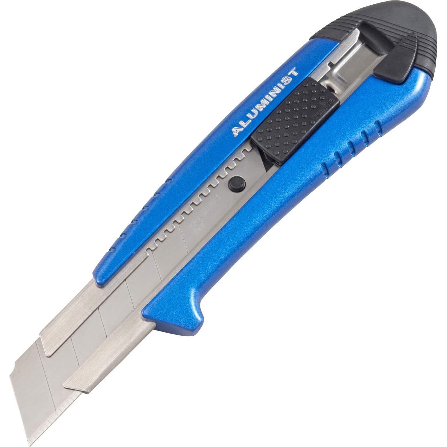 Tajima AC-700B  Blue Rock Hard Aluminist Utility Knife with Auto Lock Snap-Blade and 3 Rock Hard Blades