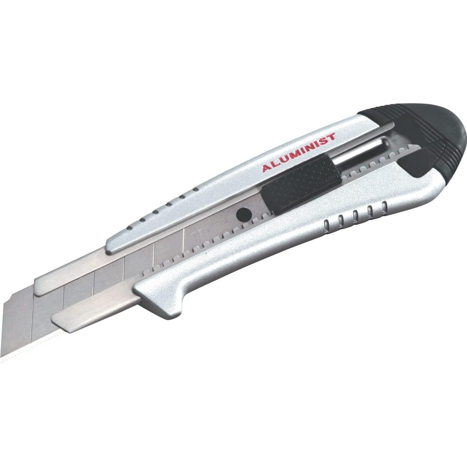 Tajima AC-700S  Silver Rock Hard Aluminist Utility Knife with Auto Lock Snap-Blade and 3 Rock Hard Blades