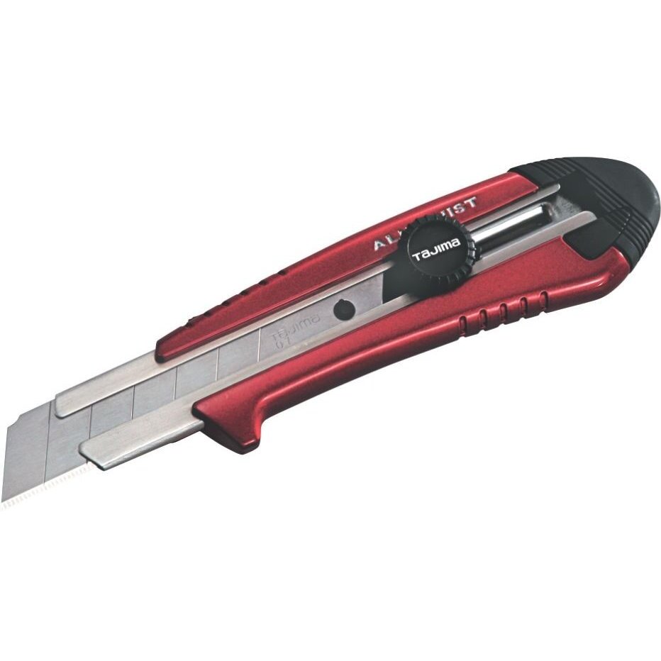 Tajima AC-701R Rock Hard Aluminist Dial Lock Snap-Blade Knife with 3 Rock Hard Blades - Red Tajima AC-701R Rock Hard Aluminist Dial Lock Snap-Blade Knife with 3 Rock Hard Blades - Red