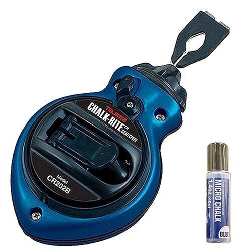 Tajima CR202B-P  Blue Chalk-Rite II GearDrive Ultra Thin Fast-Wind Snap-Line with Blue Micro Chalk
