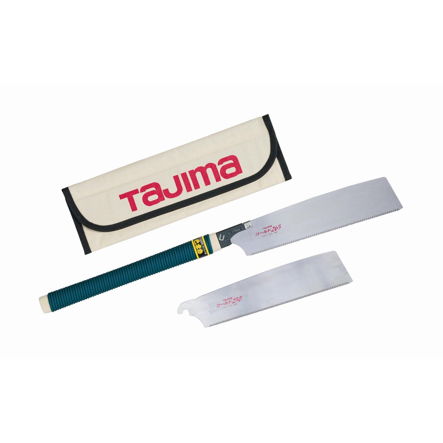 Tajima JPR-SET  Pull Saw 4-Piece Kit, 2 Blades, 1 Handle, Canvas Case