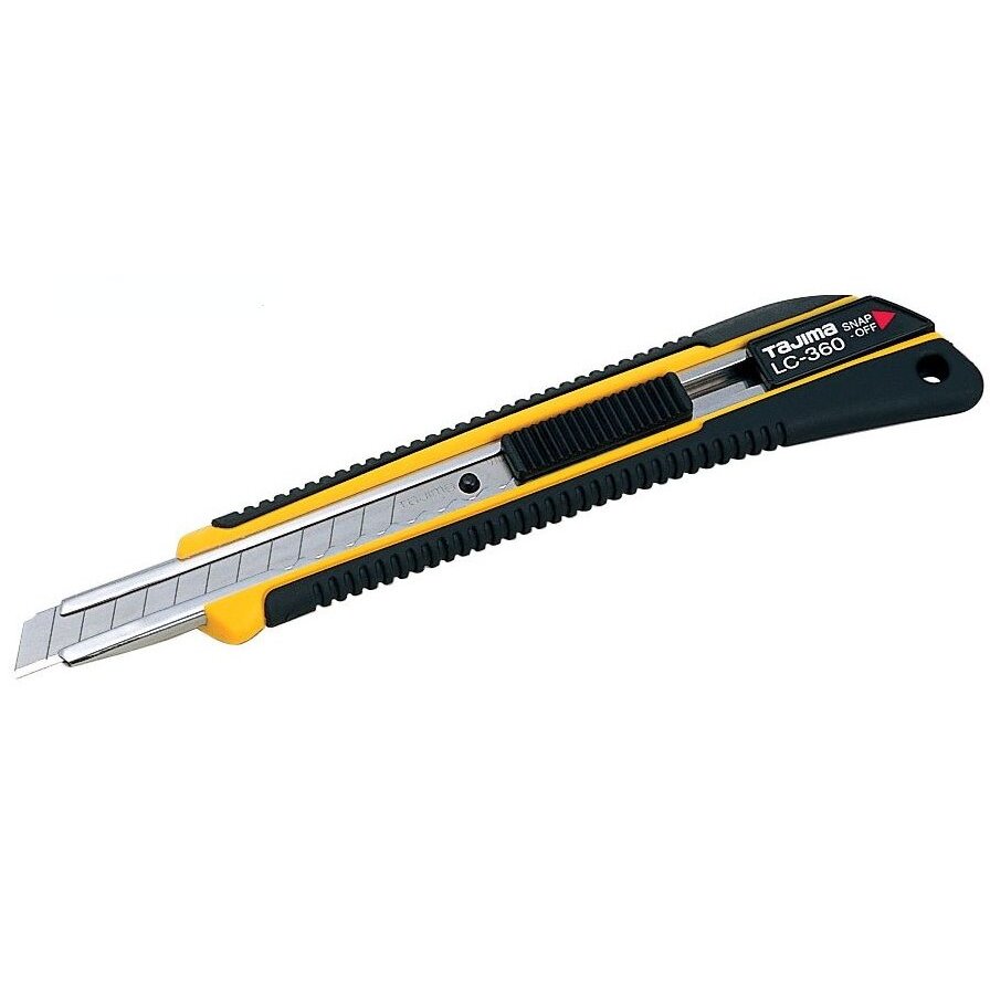 Tajima LC-360  Precision Craft Slide Lock Snap-Blade Knife with Grip-Rite Insulator (GRI) Grip