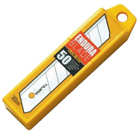 Tajima LCB-50-50 3/4" x 8-point Snap Blades for Heavy Duty 3/4 inch Knives 50-blade contractor pack Tajima LCB-50-50 3/4" x 8-point Snap Blades for Heavy Duty 3/4 inch Knives 50-blade contractor pack