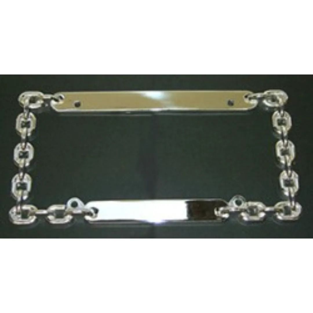 American Chrome 20010 Chain Style Chrome License Plate Frame American Chrome 20010 Chain Style Chrome License Plate Frame