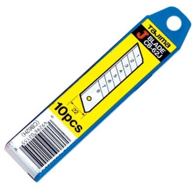 Tajima LCB-62  7/8" x 8-point Replacement Snap Blades for Heavy Duty LC-620 Knives 10-blade hard pack