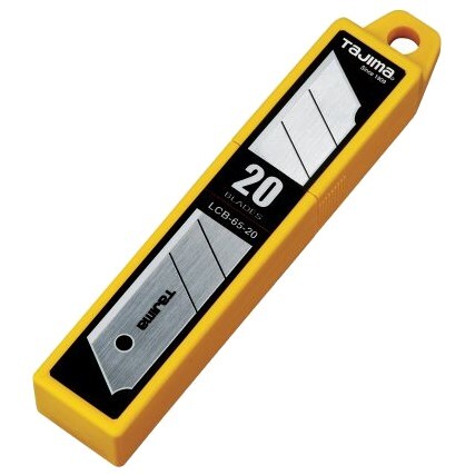 Tajima LCB-65-20 1" x 7-point Replacement Snap-Blades for Aluminist & Rock Hard Knives 20-blade hard pack Tajima LCB-65-20 1" x 7-point Replacement Snap-Blades for Aluminist & Rock Hard Knives 20-blade hard pack