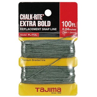 Tajima PL-ITOL  Chalk-Rite Replacement 1.0 mm Extra Bold Snap-Line - 100 ft. Braided Line