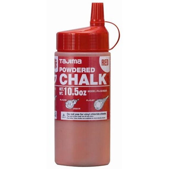 Tajima PLC2-R300  Ultra-Fine Powdered Snap-Line Chalk, Red chalk, 10.5 oz (300g)