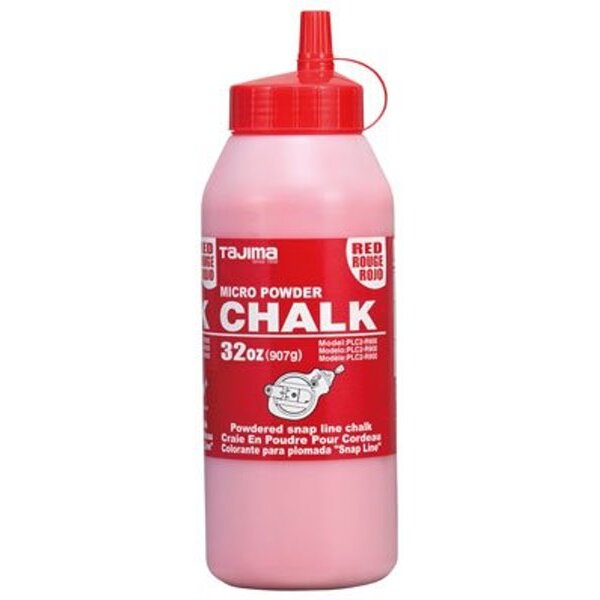 Tajima  PLC2-R900  Ultra-Fine Powdered Snap-Line Chalk, Red chalk, 32 oz (907 g)