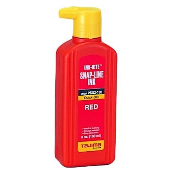 Tajima  PSS2-180  Ink-Rite Quick Dry Snap-Line Ink - Red, 6 oz