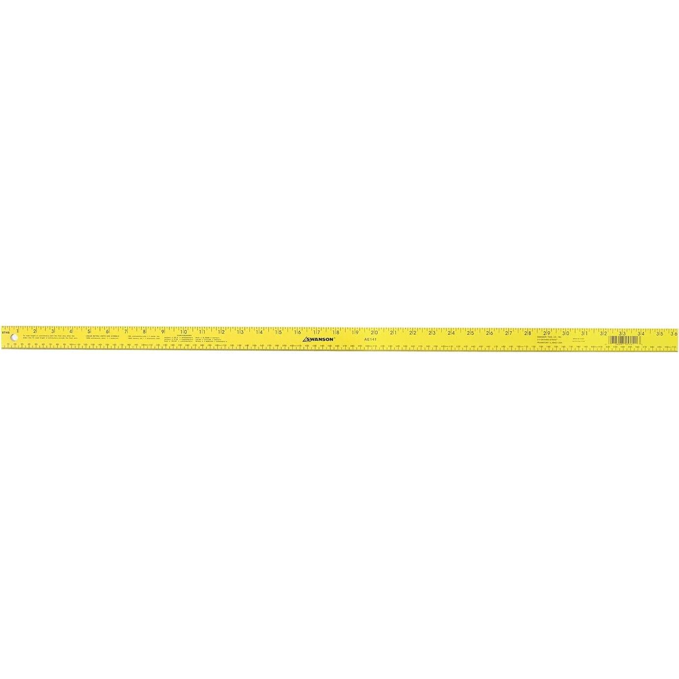 Swanson AE141  36" Yardstick Hi-Vis Yellow