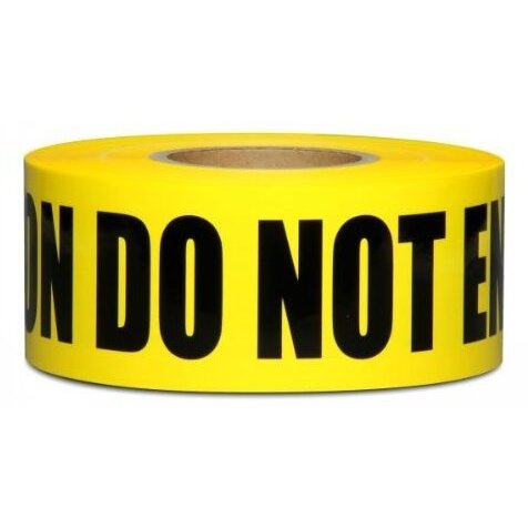 Swanson BT100DNE2 3" x 1000' CAUTION DO NOT ENTER 2 mil Yellow/Black Barricade Tape Swanson BT100DNE2 3" x 1000' CAUTION DO NOT ENTER 2 mil Yellow/Black Barricade Tape