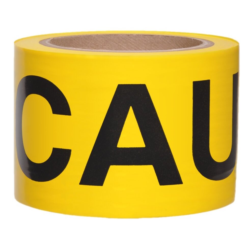 Swanson BT30CAU2  3" x 300' CAUTION 2 mil Yellow/Black Barricade Tape