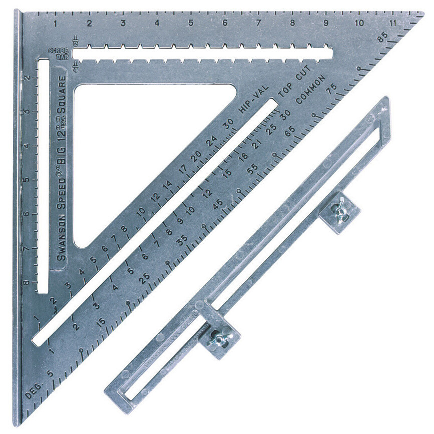 Swanson S0107 "Big 12" Speed Square Rafter Square 7-In-1 Tool Swanson S0107 "Big 12" Speed Square Rafter Square 7-In-1 Tool