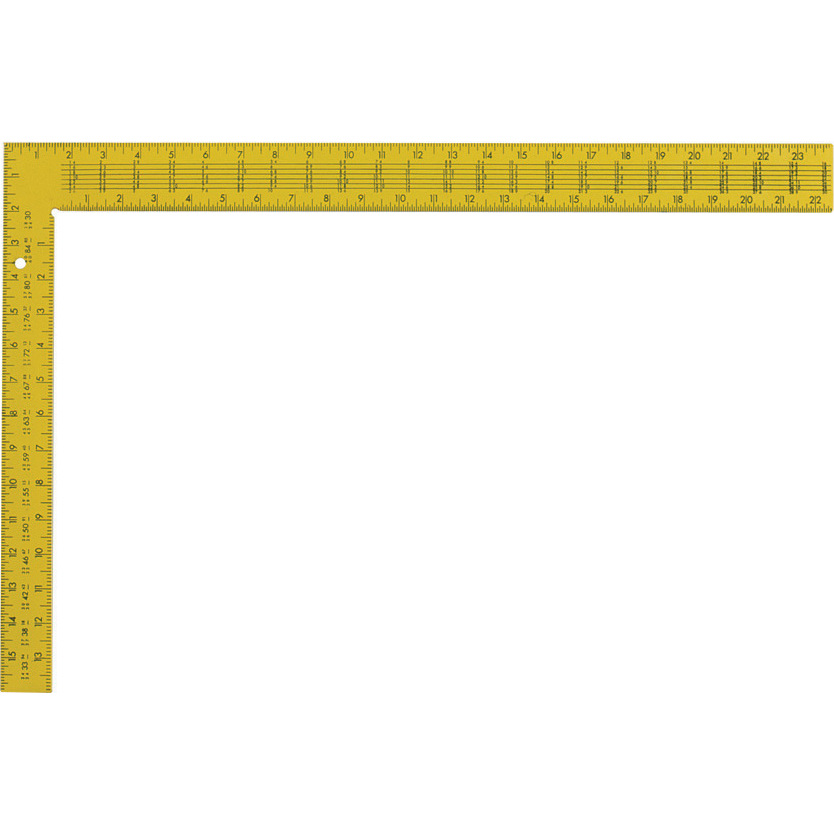 Swanson TS154  16" x 24" Professional Steel Rafter Square Yellow