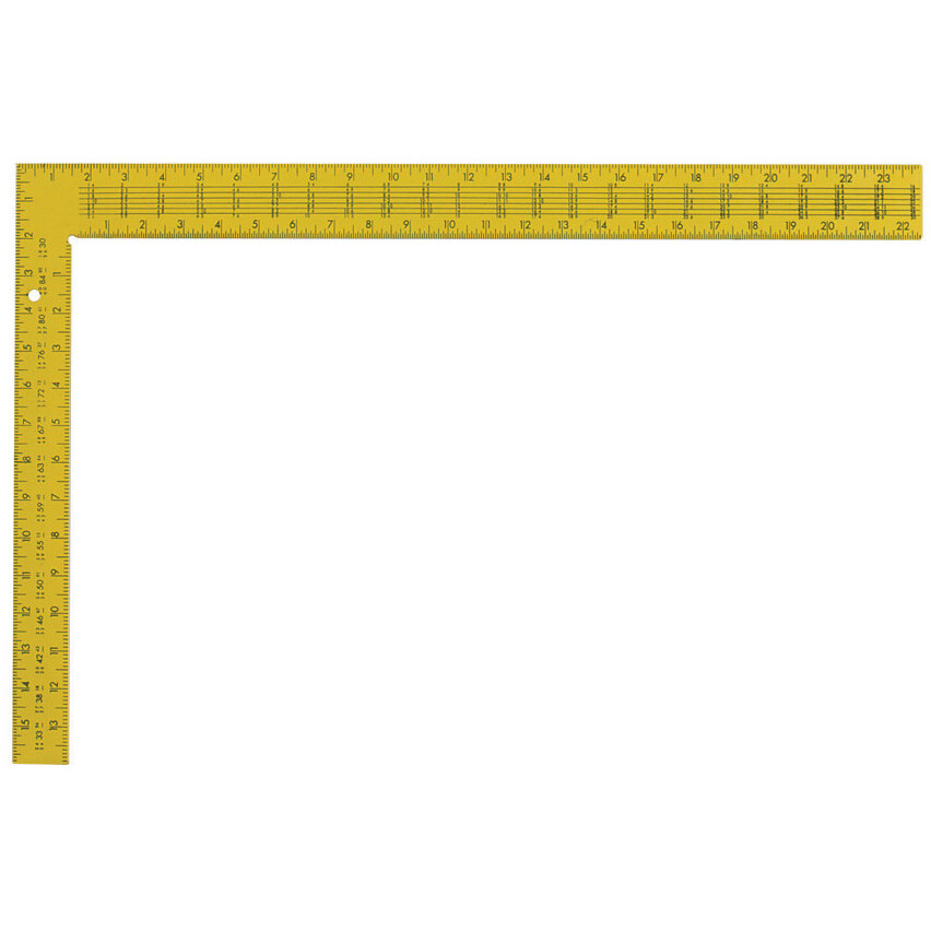 Swanson TS154  16" x 24" Professional Steel Rafter Square Yellow
