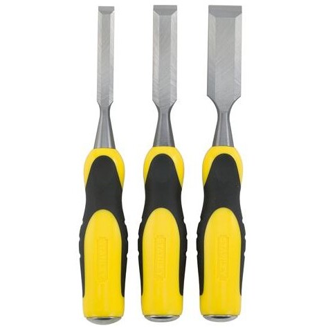 Stanley 16-300  3-Piece Short Blade Wood Chisel Set (1/2", 3/4", 1")