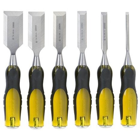 Stanley 16-971 6-Piece FatMax Short Blade Wood Chisel Set (1/4", 1/2", 3/4", 1", 1-1/4", 1-1/2") Stanley 16-971 6-Piece FatMax Short Blade Wood Chisel Set (1/4", 1/2", 3/4", 1", 1-1/4", 1-1/2")