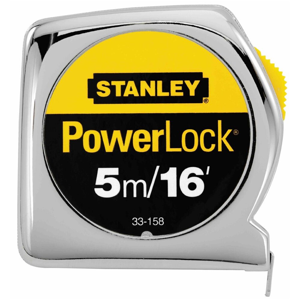 Stanley 33-158 5m/16' x 3/4" PowerLock Tape Measure - Metric / Standard Graduations Stanley 33-158 5m/16' x 3/4" PowerLock Tape Measure - Metric / Standard Graduations