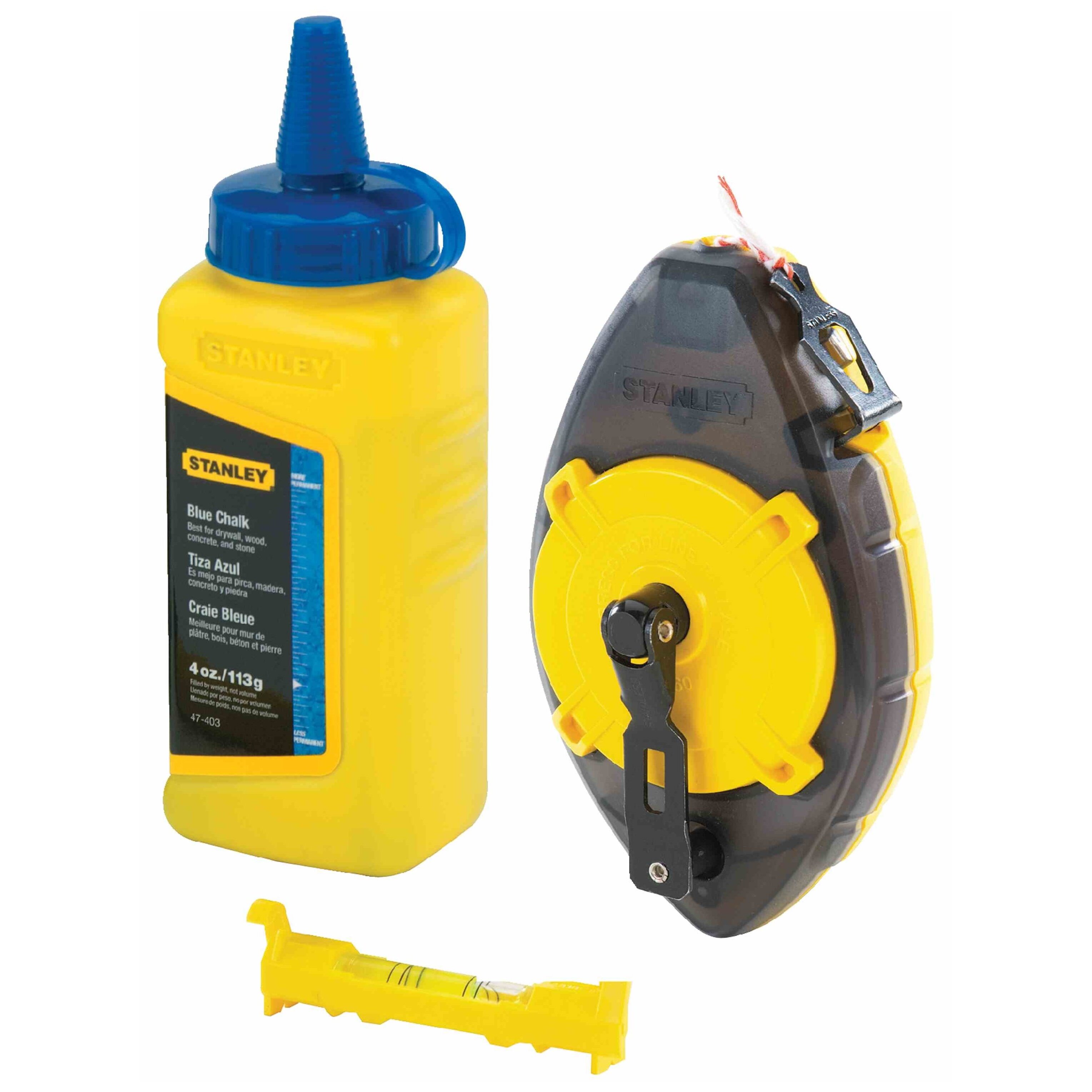 Stanley 47-464  100' PowerWinder Chalk Box 3 Piece Set - Blue Chalk