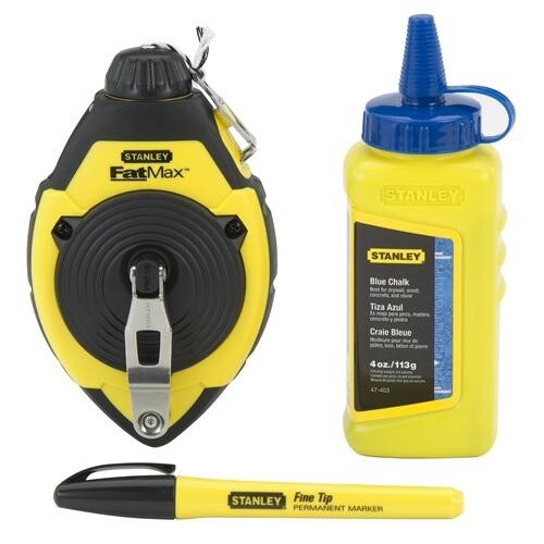 Stanley 47-681 30m/100' FatMax Chalk Line Reel and Chalk Set Stanley 47-681 30m/100' FatMax Chalk Line Reel and Chalk Set