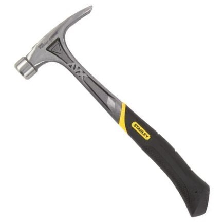 Stanley 51-167  22-oz FatMax Xtreme AntiVibe Rip Claw Framing Hammer Checkered Face - 16" Length