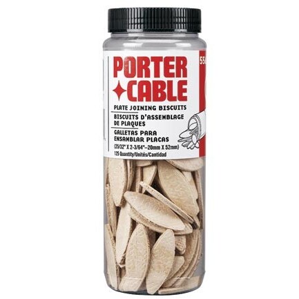 Porter Cable 5561  Size "10" Plate Joining Biscuit Tubes 125 Biscuits per Package