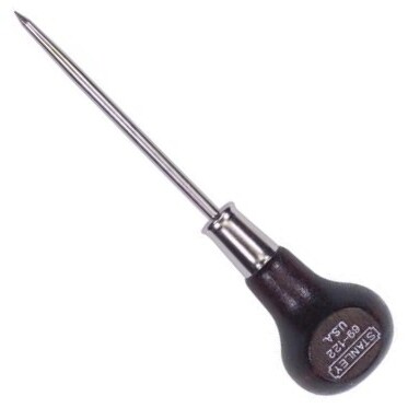 Stanley 69-122 6-1/16" Wood Handle Scratch Awl Stanley 69-122 6-1/16" Wood Handle Scratch Awl
