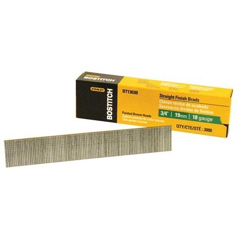Bostitch BT1303B 3/4" 18-Gauge Brad Nails - 3000 per Package Bostitch BT1303B 3/4" 18-Gauge Brad Nails - 3000 per Package