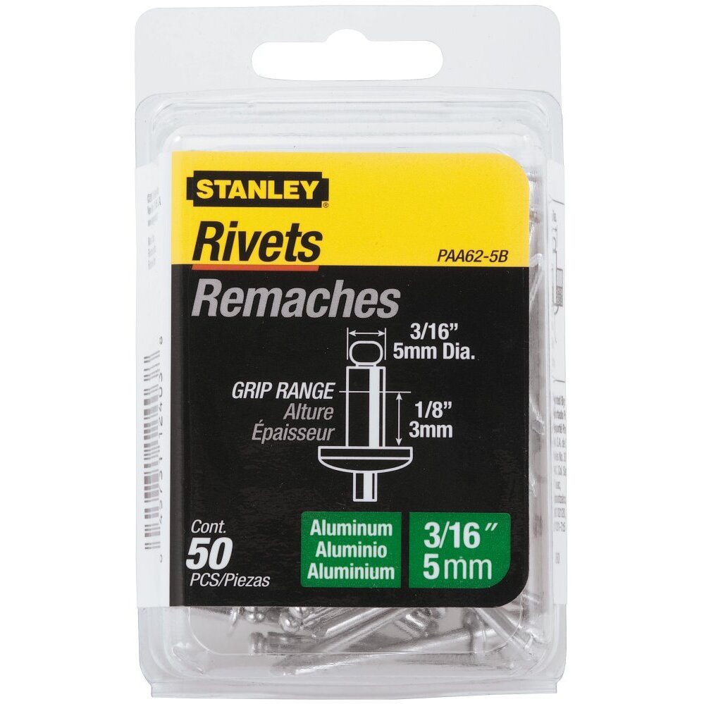 Stanley PAA62-5B  Rivet Aluminum 3/16" x 1/8" 50/Pk