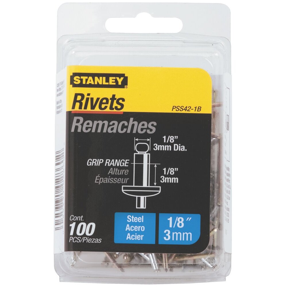 Stanley PSS42-1B  Rivet Steel 1/8" x 1/8" 100/Pk