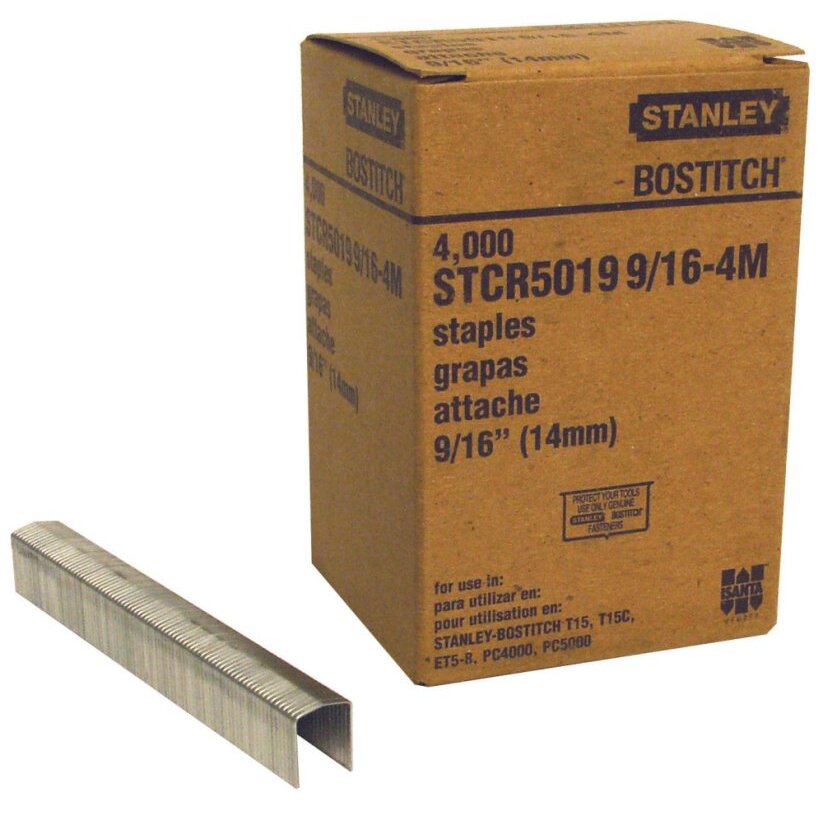 Bostitch STCR5019-9/16-4  9/16" Staples for Stapling Tackers - 4000 Per Box