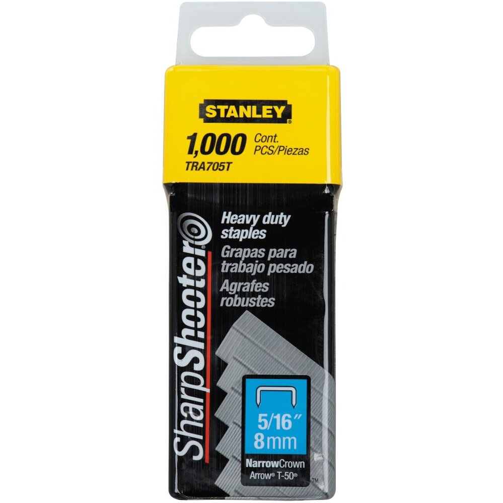 Stanley TRA705T  Heavy Duty 5/16" SharpShooter Staples - 1000 Per Box