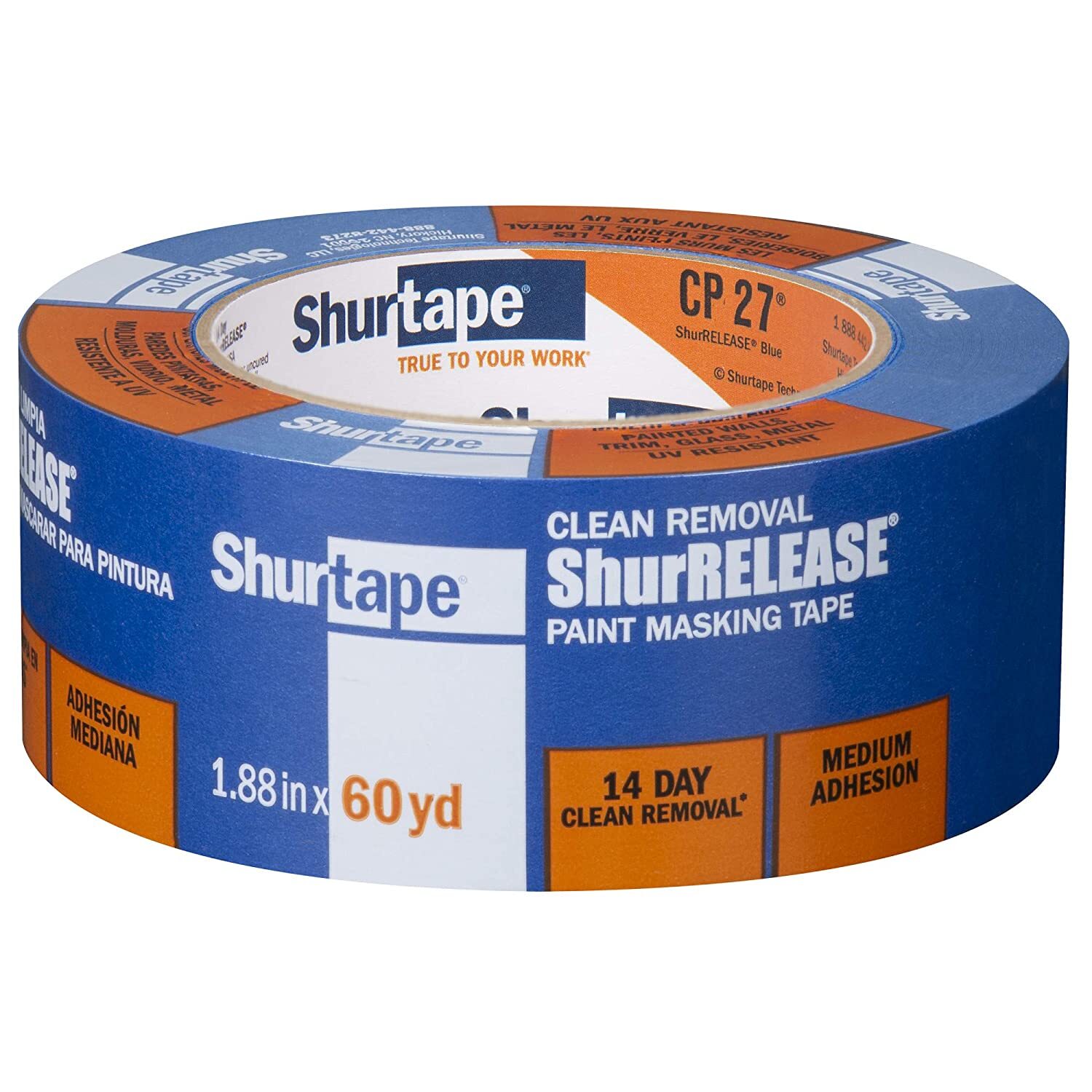 Shurtape CP27-2  Blue Painters Tape 2" x 60 yd