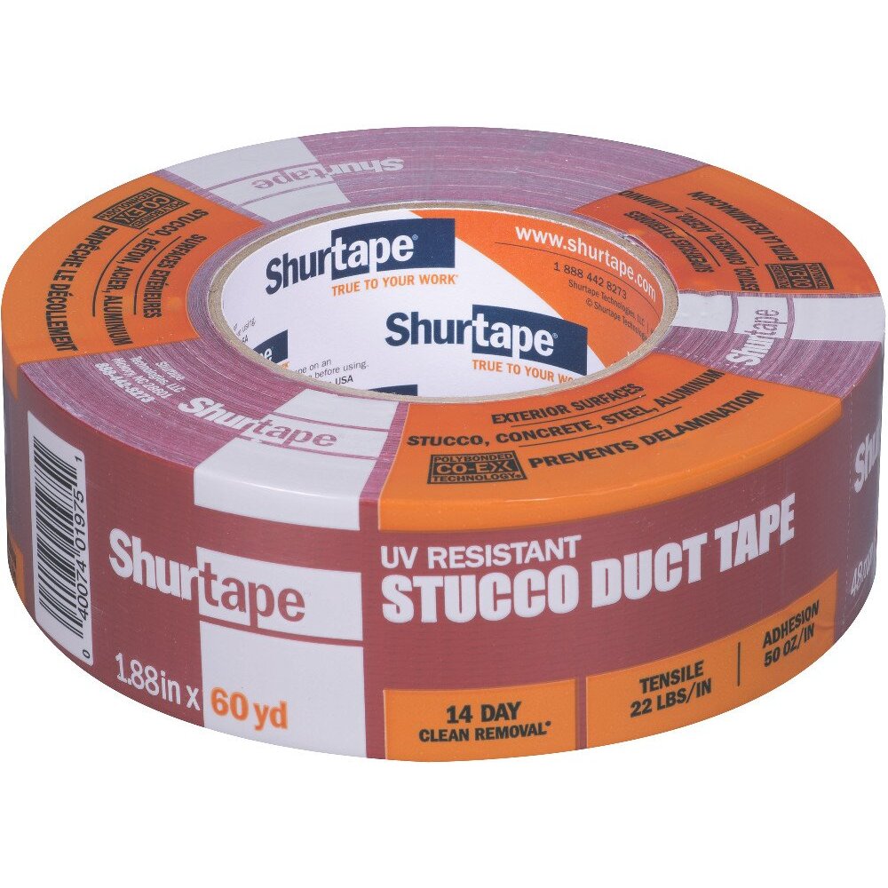 Shurtape PC667  Stucco Masking Cloth Tape 2" x 60 yd Red