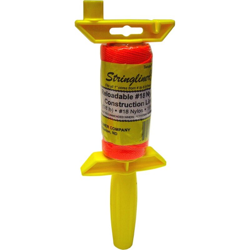 Stringliner II 25006  Stringliner Pro Reel with 135' Twisted Fluorescent Orange #18 Construction Line, Reloadable