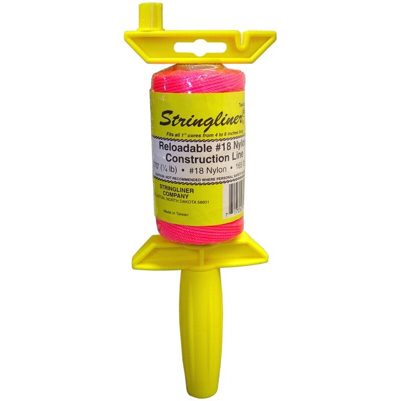Stringliner II 25109 Stringliner Pro Reel with 270' Twisted Fluorescent Pink #18 Construction Line, Reloadable Stringliner II 25109 Stringliner Pro Reel with 270' Twisted Fluorescent Pink #18 Construction Line, Reloadable