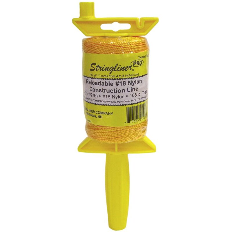 Stringliner II 25400  Stringliner Pro Reel with 540' Twisted Gold #18 Construction Line, Reloadable Stringliner II 25400  Stringliner Pro Reel with 540' Twisted Gold #18 Construction Line, Reloadable