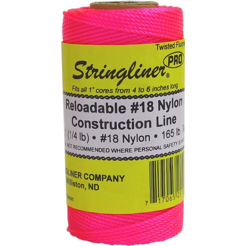 Stringliner 35109 270' Twisted Nylon Construction Line Fluorescent Pink 1/4-lb. Replacement Roll Stringliner 35109 270' Twisted Nylon Construction Line Fluorescent Pink 1/4-lb. Replacement Roll