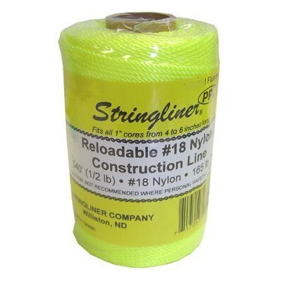Stringliner  35450  500' Braided Nylon Construction Line Yellow 1/2-lb. Replacement Roll