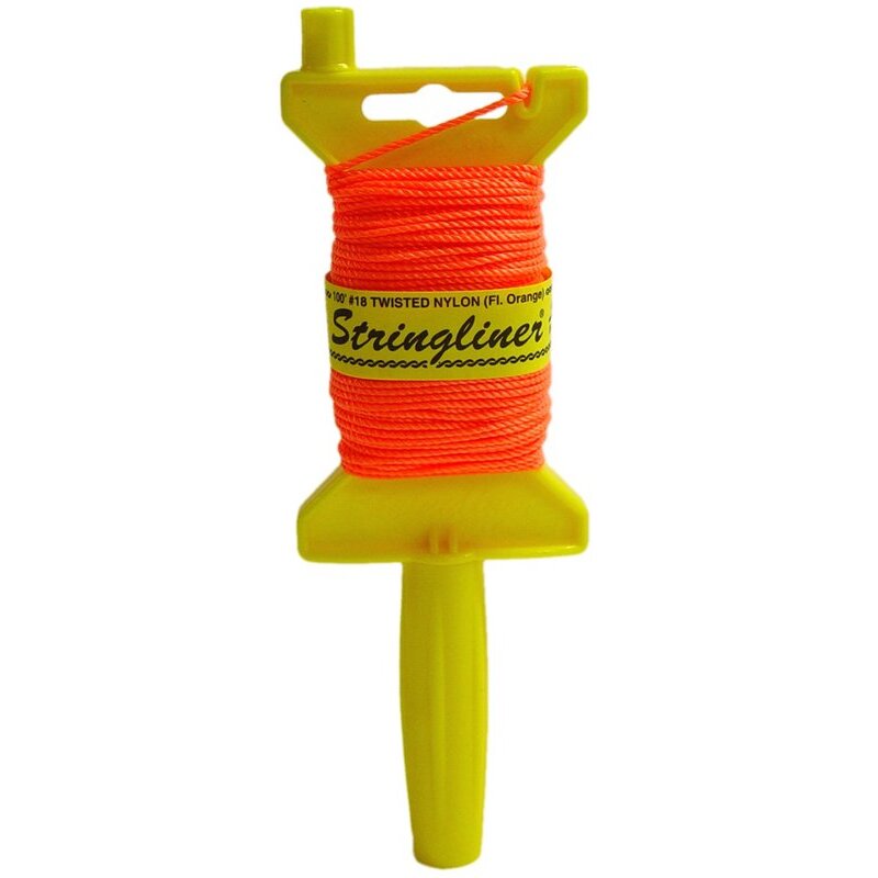 Stringliner 11106  Original Stringliner Holder with 100' Twisted Fluorescent Orange #18 Construction Line