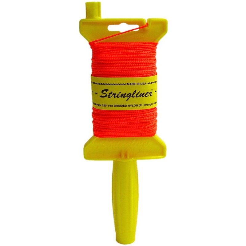 Stringliner 11459  Original Stringliner Holder with 250' Braided Fluorescent Orange #18 Construction Line