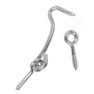 National S750-720  6" Hook and Eye - Zinc Plated