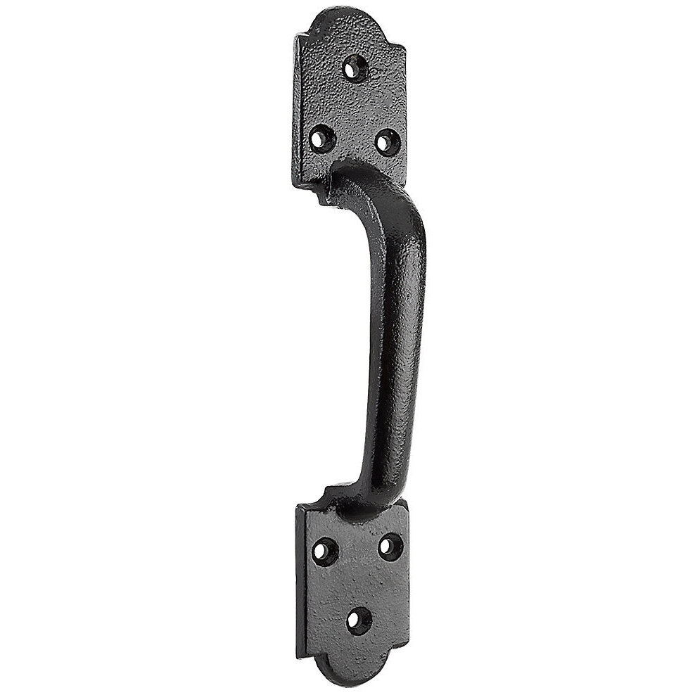 National  N100-055  Arched 9" Gate Pull - Black  (V12)