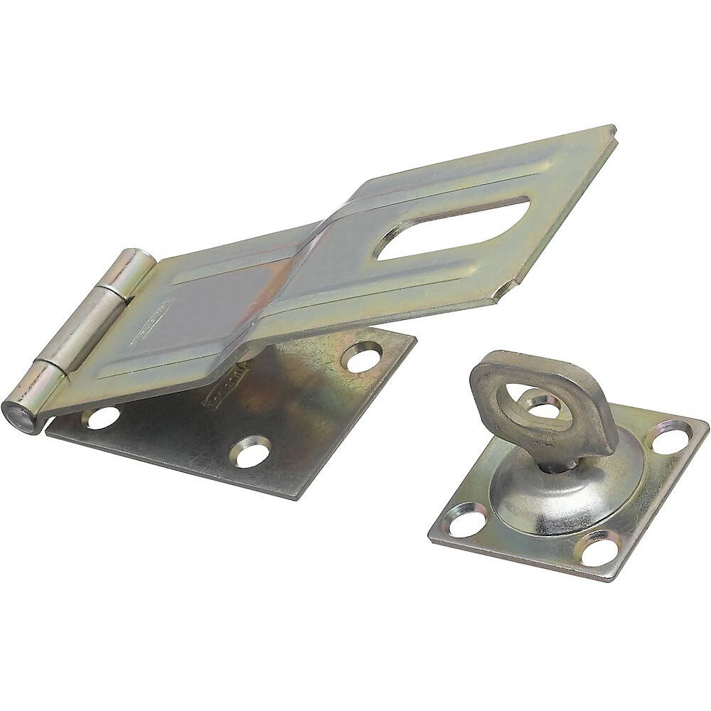 National N102-962  Swivel Staple Safety Hasp 6" - Zinc Plated (V32)
