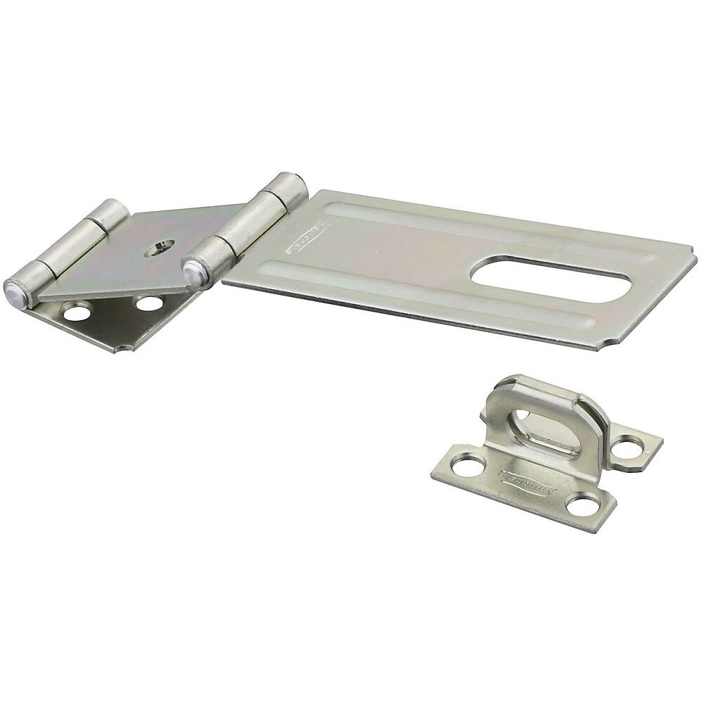 National N103-291  Double Hinge Safety Hasp 4-1/2" - Zinc Plated (V34)