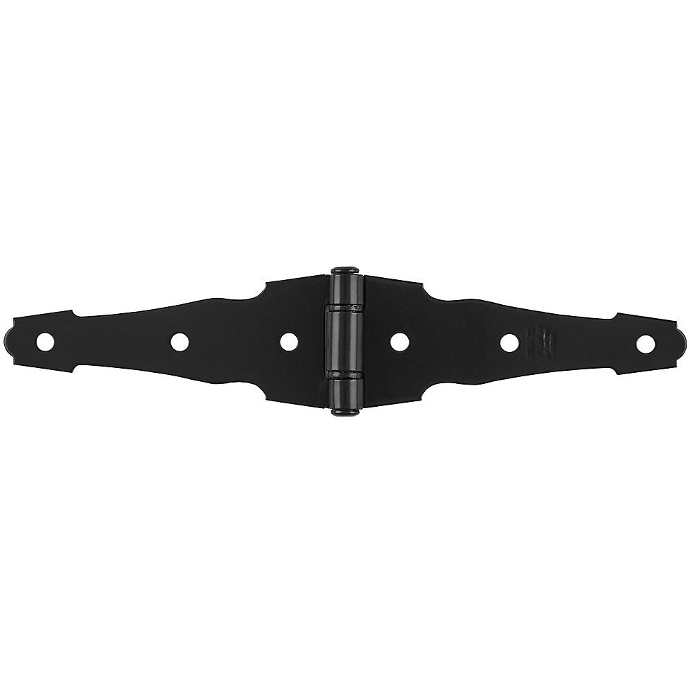 National N109-036  Ornamental Strap Hinge 4"  - Black (SPB847)