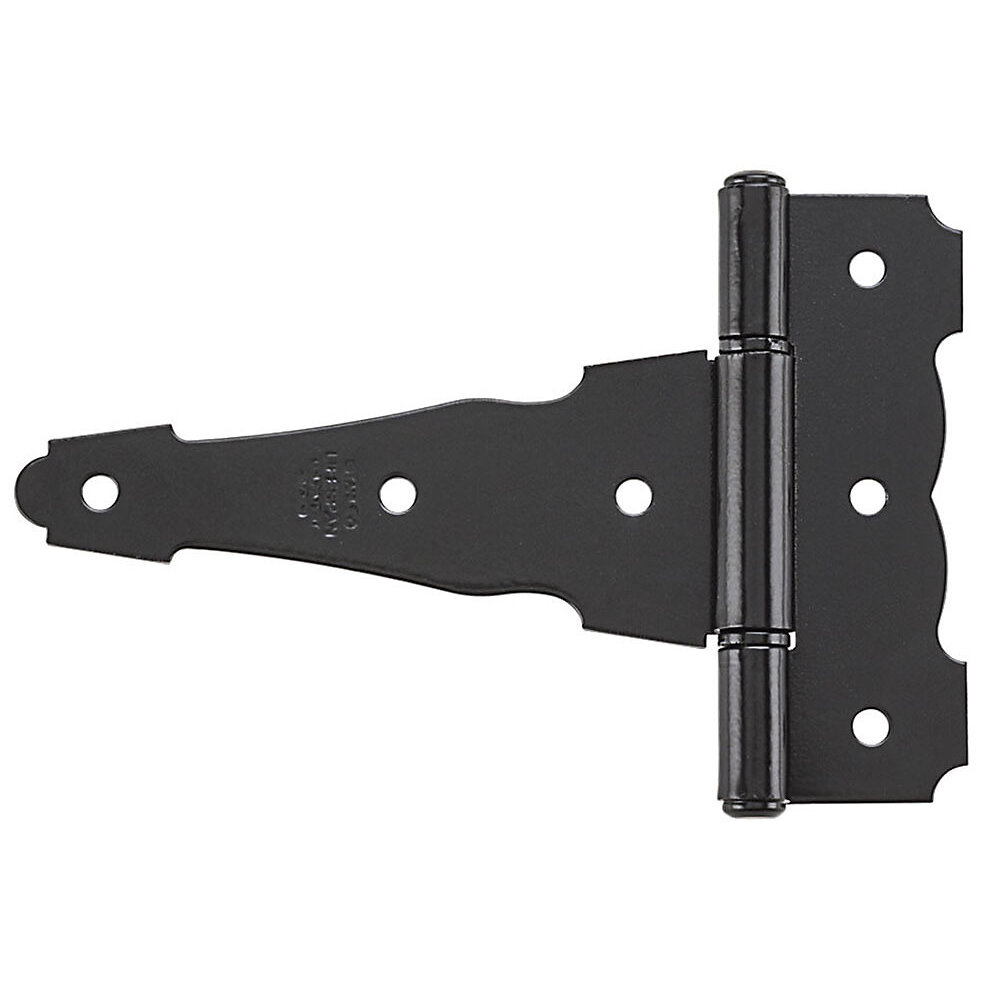 National N109-041  Ornamental Reversible 4 " T-Hinge - Black (SPB841)